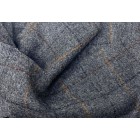 Abraham Moon Fabric Lambswool Cashmere Grey Windowpane Check Ref 1876/4
